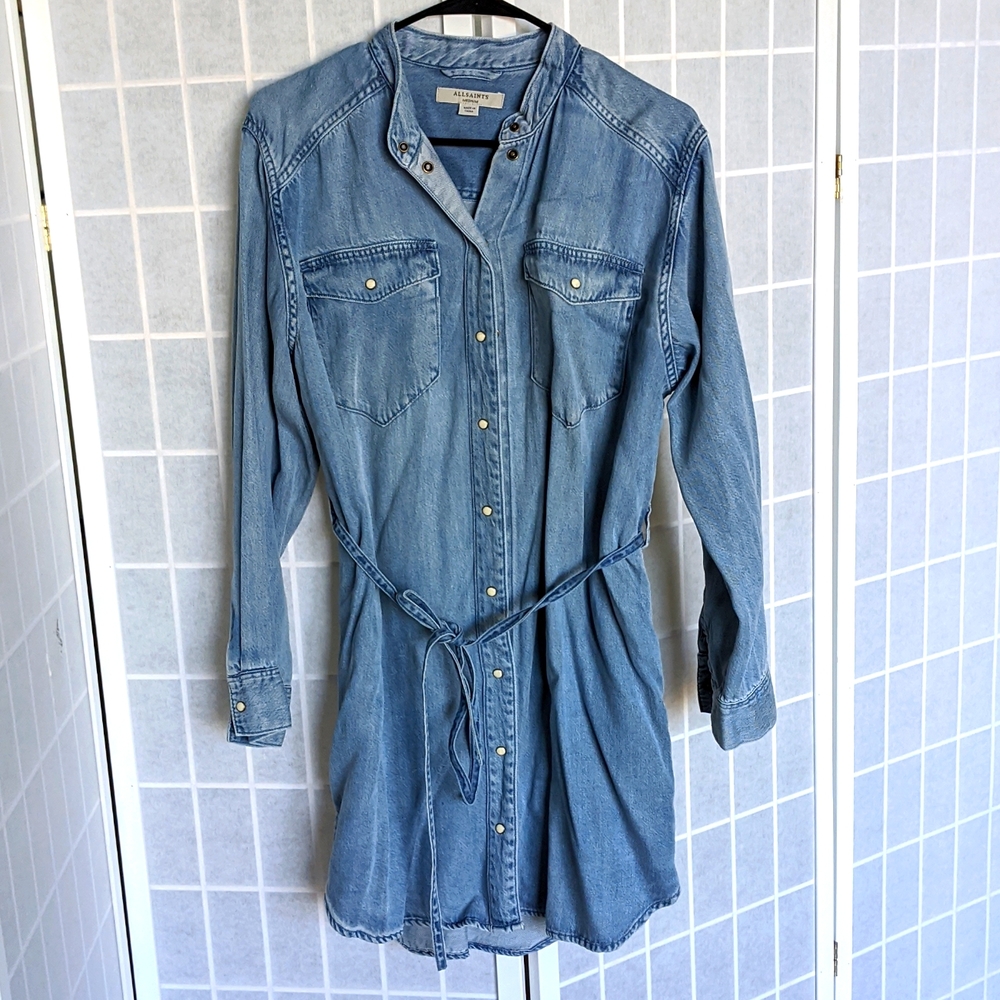 All Saints dress. Medium. Blue jeans color.